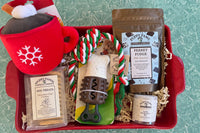 Box includes: One full size bag dog treats,
One Chew Toy
One Plush/Rope/Ball
One themed gift for the human 