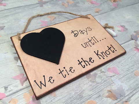 'The Big Day' Wooden Countdown Plaque