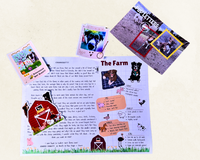 Example of a letter with the stickers, the facts, the postcard and what you get. This shows the first page of letters. 