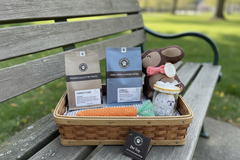Coffee & Pet Box includes:
One 12oz bag of coffee
One Large bag pet treats
One Pet Toy
One lagniappe gift for the human