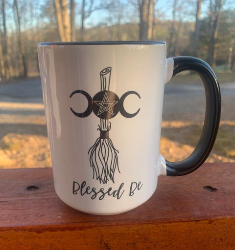 Blessed Be Broom- 15 ounce Ceramic Mug