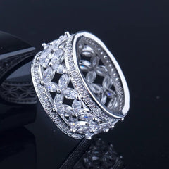 FLORAL 360 AAA Cubic Zirconia 925  Ring
