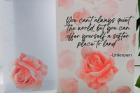 4 - Size A2  (4.25 x 5.5 inches folded) Encouragement Cards with envelops ( new designs every month)
4- Handmade Soaps (28g)