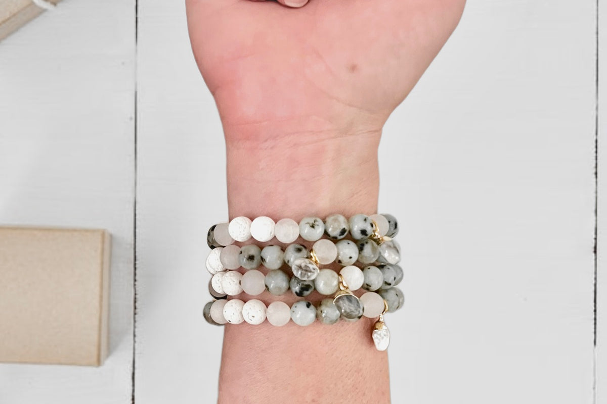 Natural Labradorite Diffuser Bracelet