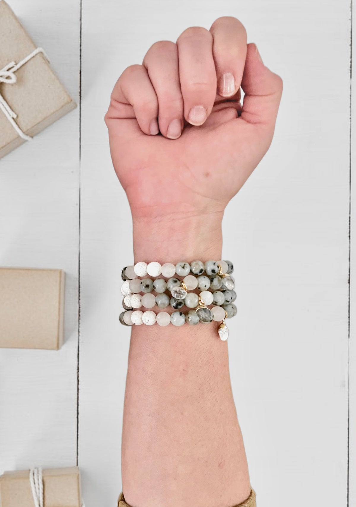 Natural Labradorite Diffuser Bracelet