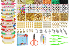 5100 Clay Beads Bracelet Making Kit, Flat Preppy Beads for Friendship Jewelry Making,Polymer Heishi Beads with Charms Gifts for Teen Girls Crafts for Girls Ages 8-12