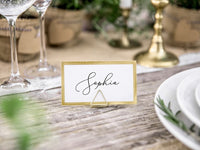 Gold Metal Place Card Holders x10