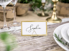 Gold Metal Place Card Holders x10