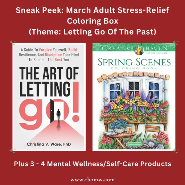 Stress-Relief Adult Coloring Book Box (One-Time Order) (Theme: Letting Go Of The Past)
