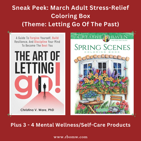 Stress-Relief Adult Coloring Book Box (One-Time Order) (Theme: Letting Go Of The Past)