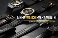 Wrist Mafia Watch of the Month subscription featuring premium men's watches worth over $100 plus giveaways