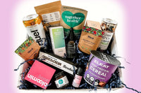 Example BalanceBox full of self-care items to promote positive mental health and wellbeing. Contents may vary.