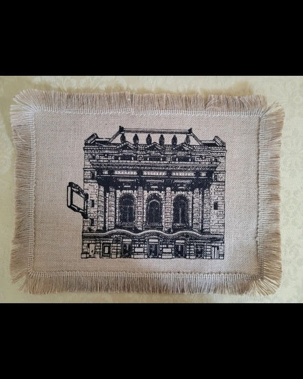 Broadway Theater Placemats - Lyceum Theatre, Broadway Theatre Sketch on Jute Placemat
