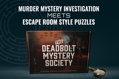The Deadbolt Mystery Society Murder Mystery Game Subscription - Murder mystery investigation meets escape room style puzzles