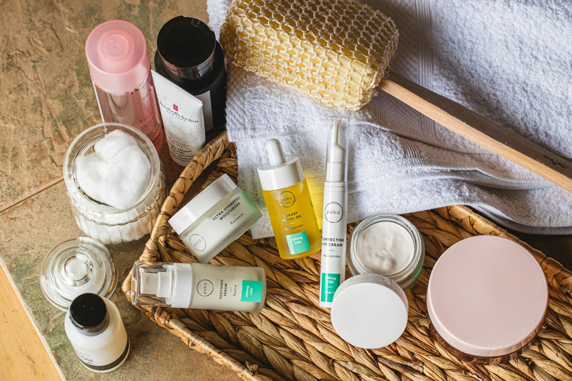 plenty of products stacked on each other and next to each other. All products in the photo are luxury goods.