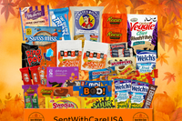 Fall Snack Box & Fall Candy Box - November Snacks Halloween Trick or Treat | Autumn Cold Weather Gift Box Care Package