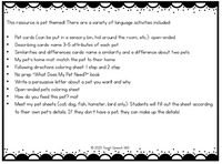 Pets | Language Activities 🐸🐦🐶🐱