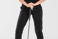 Women's classic quality water resistant golf pant in black. This will keep you warm, dry, and will breath with the best of them.