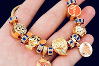 Vintage Lion King Charm Bracelet