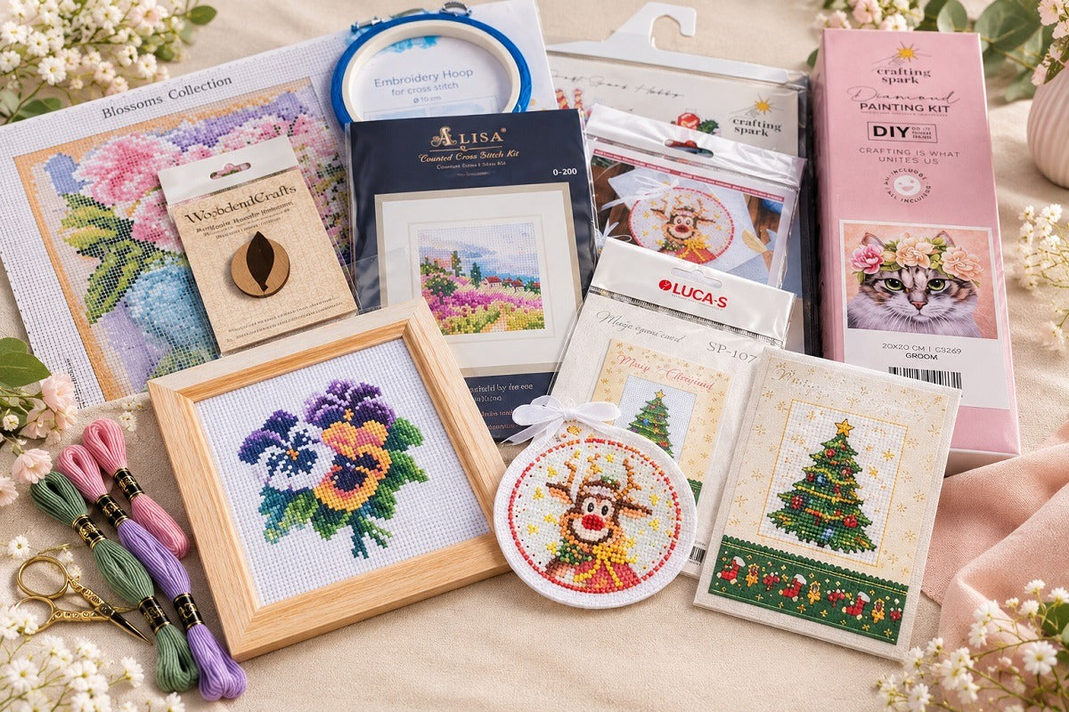 Wizardi Cross Stitch Supplies Subscription Box for DIY, Needlework and Craft Fans