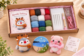 Wizardi Felting Supplies Subscription Box for DIY, Needlework and Craft Fans