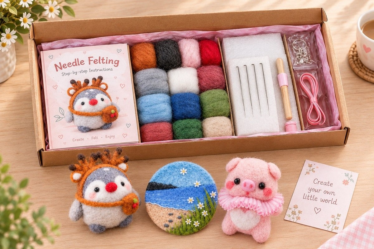 Wizardi Felting Supplies Subscription Box for DIY, Needlework and Craft Fans