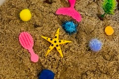 Kinetic sand
Hands on play
Mermaid fun
learn and grow
skill builders 
learn about letters and numbers
sensory box 