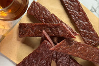 Snack Size: Boozy Jerky Style Steak Strip & Snack Stick Variety 8 Packages // 20 Servings