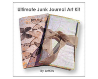 Ultimate Junk Journal Art Kit - EVERYTHING you need to get started! Large3 ring binder & plastic snap pouch included! SKU DV0922