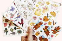 Postix quality sticker sticker sheets featuring a range of playful, cute and modern designs, made for adult sticker lovers worldwide