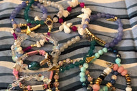 Each box will have one Erimish hand-made bracelet.  This picture shows an example of the bracelets that will be in each box.