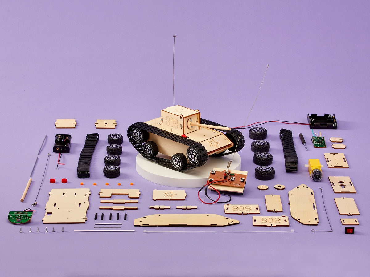Personalized DIY Kit Radio Controlled Tank - Educational STEM Toy for Kids, Fun Science Crafts STEM Kit