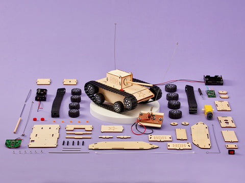 Personalized DIY Kit Radio Controlled Tank - Educational STEM Toy for Kids, Fun Science Crafts STEM Kit