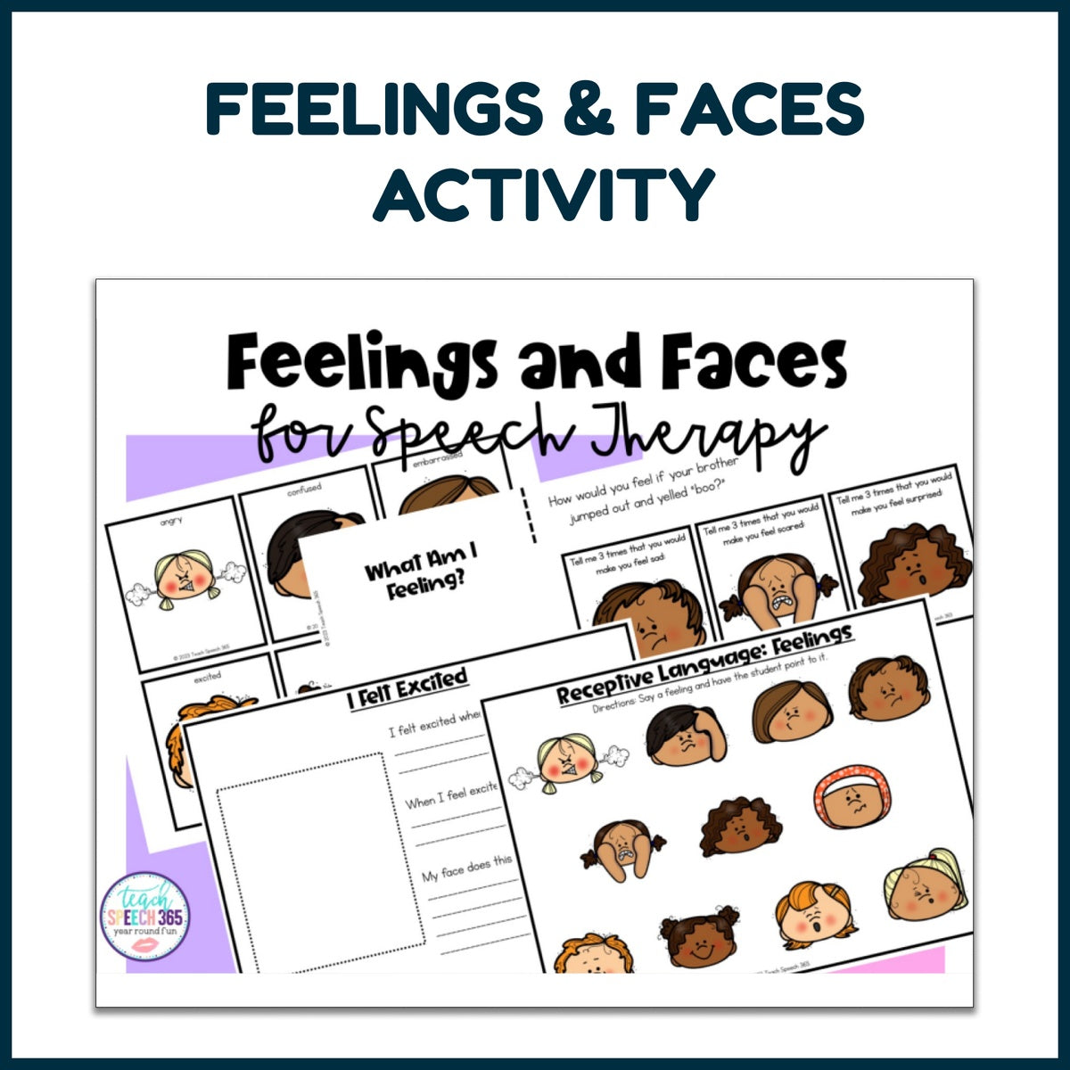 Feelings and Faces | Speech Therapy Material 😆🙃