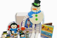 Contents of winter craft box, ages 3-5