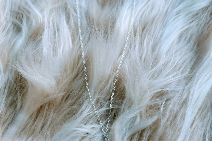 Simple silver Cross necklace (w/ 20 inch chain)