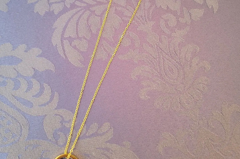Give My Regards to Broadway engraved necklace - ring on a necklace
