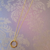 Give My Regards to Broadway engraved necklace - ring on a necklace