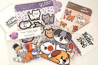 February Animal's & Nature Box - "Fur Babies". Included Sticker Sheets, sticker packs, peek-a-boo car decal, and single vinyl stickers. 