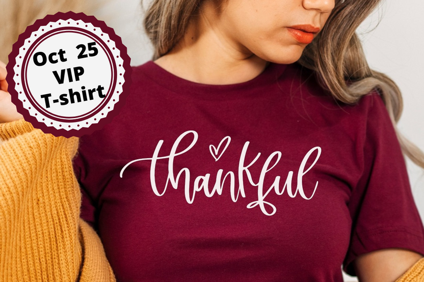 We are all about happy and positive vibes!  
Our T-shirt of the month club has a different theme each month, but always about happy things! 