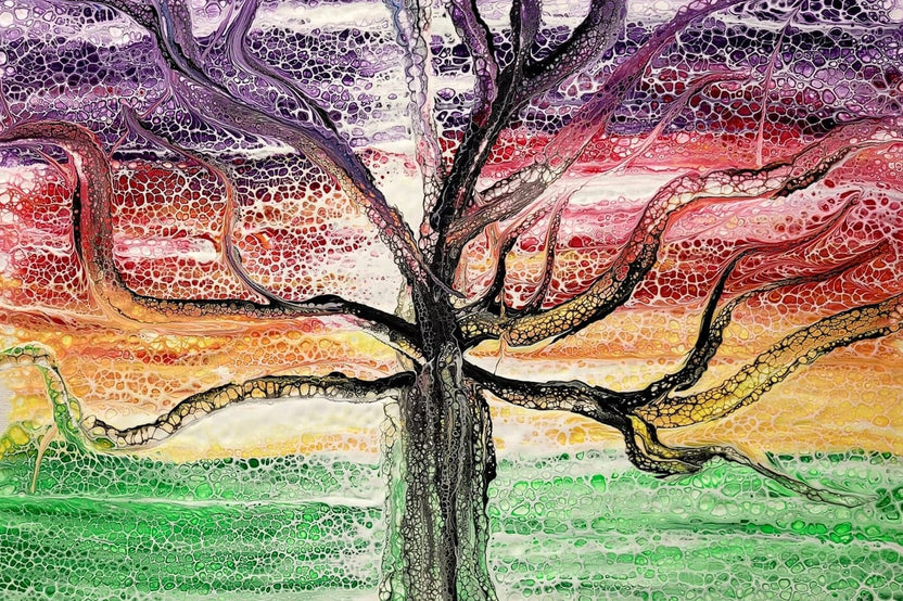 Paint Pouring Tree of Life Art Kit - SKU PP0522