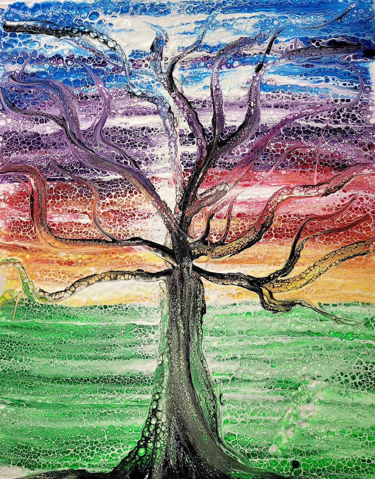 Paint Pouring Tree of Life Art Kit - SKU PP0522