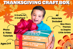 Thanksgiving themed craft projects for kids. Perfect for screen-free, family time during the holidays.