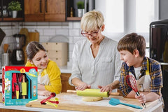 Baketivity 31 Piece Kids Cooking and Baking Set with Recipe Cards
