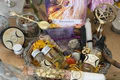Full Moon in Scorpio offering that contains a cord cutting spell & a magickal, hand blended /created bath blend for your full moon ritual +