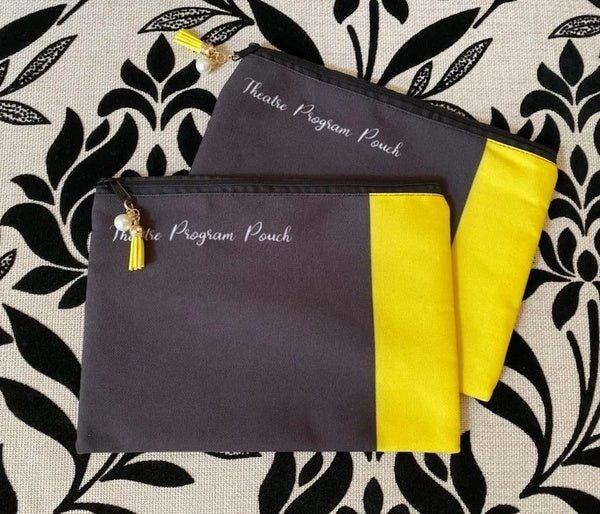 Theatre Program Pouch -- Perfect and stylish way to bring your Playbills and Programs Home