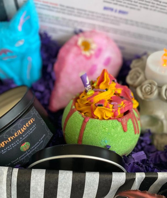 Halloween themed spa and bath