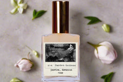 SugarMuses® Garden Goddess perfume oil hand crafted with notes of jasmine, damascus, and rose. Made with all natural clean ingredients.