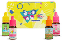 Enchanted Fragrance Oil subscription featuring 4 different 10ml dropper bottle fragrance oil scents delivered monthly.