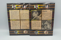 Our signature 5x7 relic cards that feature 4 different subjects on each.  Subjects include Presidents and First Ladies!
